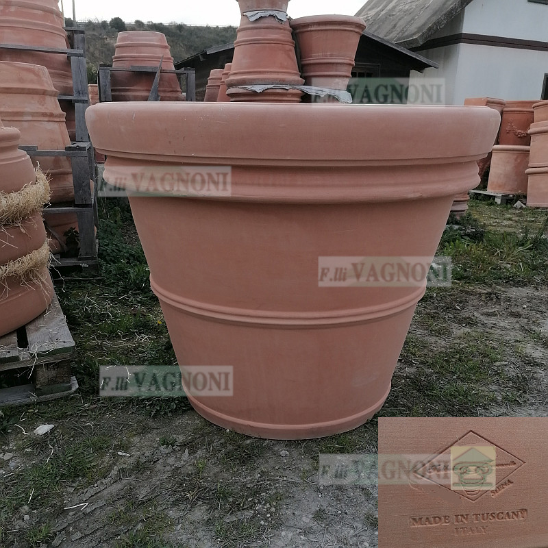 VASO LISCIO SIENA CM. 110 IN TERRACOTTA TOSCANA